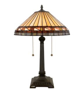 Tiffany 2 Light Table Lamps in Vintage Bronze TF6663VB