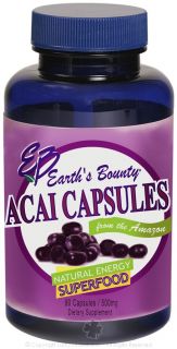 Earths Bounty   Acai Capsules Natural Energy Superfood   90 Capsules