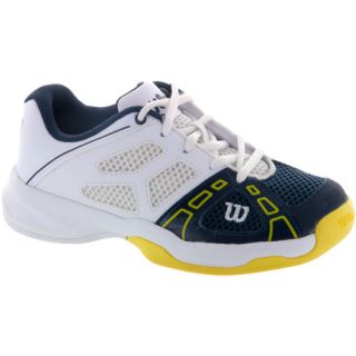 Wilson Rush Pro 2 Junior White/Mid Navy/Sun Wilson Junior Tennis Shoes