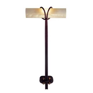 Alaya Rust Finish Wall Sconce With Gold Glass