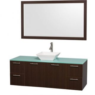 Amare 60 Wall Mounted Single Bathroom Vanity Set with Vessel Sink by Wyndham Co