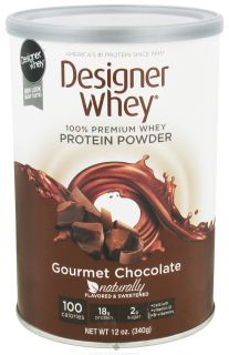 Designer Protein   Designer Whey 100% Premium Whey Protein Powder Gourmet Chocolate   12 oz.
