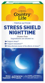Country Life   Stress Shield Nighttime   60 Capsules Contains Jujube
