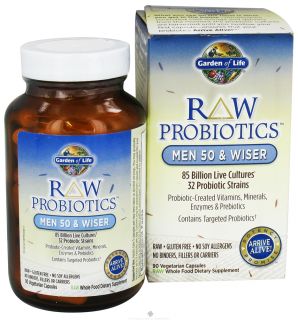 Garden of Life   RAW Probiotics Men 50 & Wiser   90 Vegetarian Capsules