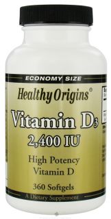Healthy Origins   Vitamin D3 2400 IU   360 Softgels