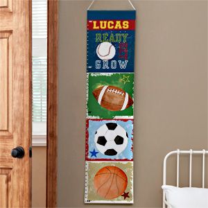 Personalized Boys Growth Chart   Sports