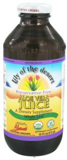 Lily Of The Desert   Aloe Vera Juice Whole Leaf Preservative Free Organic   16 oz.