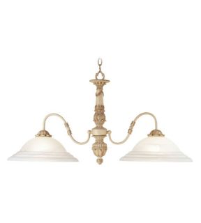 Monarch 2 Light Chandeliers in Crackled Antique Ivory 8335 87