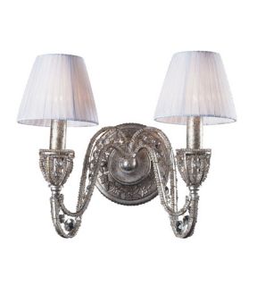 Renaissance 2 Light Wall Sconces in Sunset Silver 6230/2