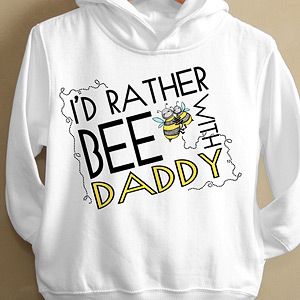 Personalized Toddler Hooded Sweatshirts   Id Rather Bee