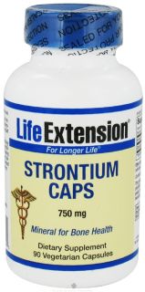 Life Extension   Strontium Caps 750 mg.   90 Vegetarian Capsules