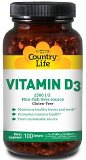 Country Life   Vitamin D3 1000 IU   100 Softgels