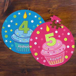 Kids Personalized Birthday Puzzles   Birthday Cupcake