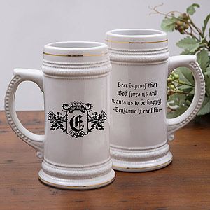 Personalized Ceramic Beer Stein   Choose Famous Quotes