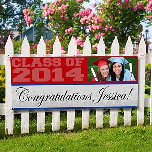 Photo Personalized Graduation Banners   Class Of