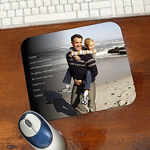 Personalized Photo Mouse Pad for Him   Photo Sentiments
