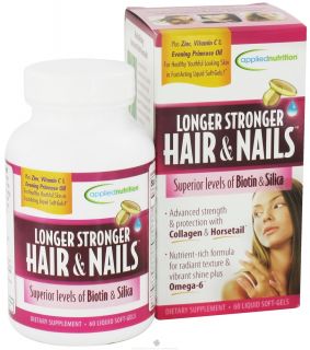 Applied Nutrition   Longer Stronger Hair and Nails   60 Softgels