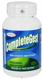 Enzymatic Therapy   CompleteGest Mealtime Enzyme Formula   180 Vegetarian Capsules
