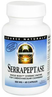 Source Naturals   Serrapeptase 500 mg.   60 Vegetarian Capsules