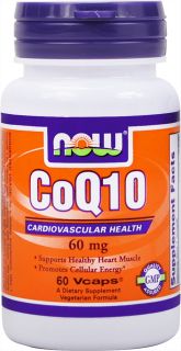 NOW Foods   CoQ10 Cardiovascular Health 60 mg.   60 Vegetarian Capsules