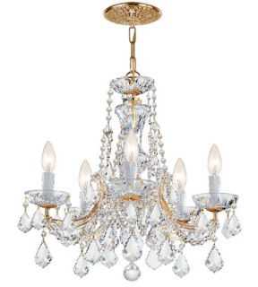 Maria Theresa 5 Light Mini Chandeliers in Gold 4476 GD CL MWP
