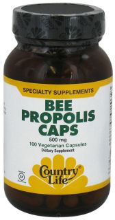 Country Life   Bee Propolis Caps 500 mg.   100 Vegetarian Capsules