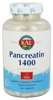 Kal   Pancreatin 1400 mg.   250 Tablets