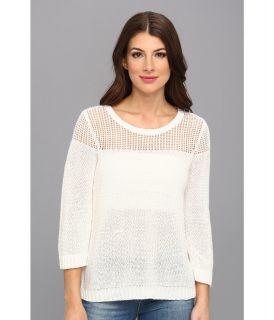 C&C California Mesh Jersey Mix Sweater Womens Sweater (White)