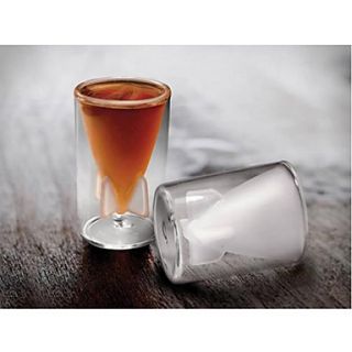 Missile Shaped Double Walled 2.5oz Whiskey Beer Shot Glass