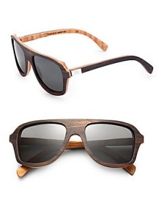 Shwood Ashland Maplewood Aviator Sunglasses   Ebony