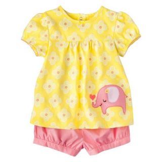 Just One YouMade by Carters Girls 2 Piece Set   Pink/Yellow NB