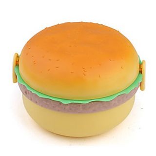 Hamburger Shaped Lunch Box with Fork and Spoon