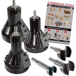 Lumberjack Tools Commercial Series Tenon Cutter Kit   Master Kit, 1 Inch, 1 1/2