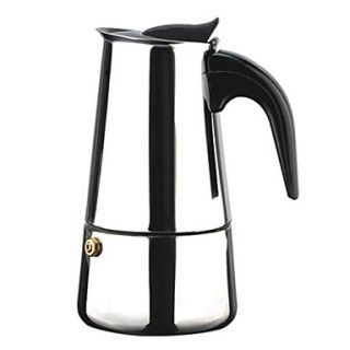 Stainless Steel 4 cup Stovetop Coffee Maker Moka Pot