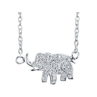 Bridge Jewelry Cubic Zirconia Elephant Pendant