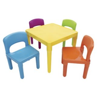 Kids Table and Chair Set Tot Tutors Plastic Table & 4 Chairs