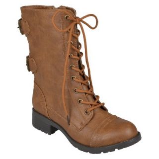 Womens Hailey Jeans Co Combat Boots   Camel 8