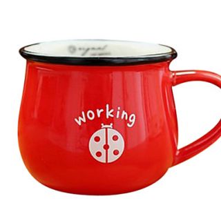 Coffee Mug, Ceramic 3.53.53, Ladybug Pattern