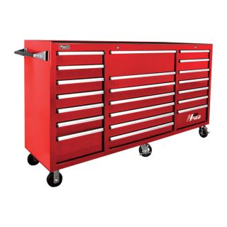 Homak H2PRO 72 Inch, 21 Drawer Rolling Tool Cabinet   Red, 72 1/8 Inch W x 22