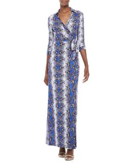 Womens Abigail Python Print Wrap Maxi Dress   Diane von Furstenberg