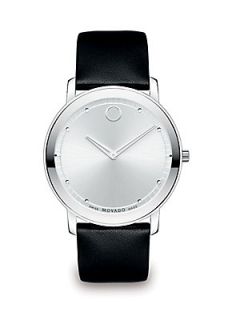 Movado Sapphire Stainless Steel Watch    Stainless Steel Black