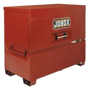 Jobox 60 in. Long Piano Lid Box with Site Vault Security System in Brown/Tan 1 682990