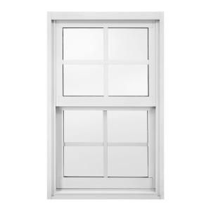 JELD WEN Premium Atlantic Single Hung Aluminum Windows, 37 in. x 50 5/8 in., White ImpactGard Glass and Grid 353015