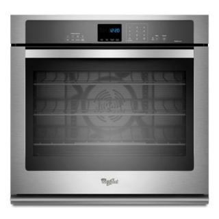 Whirlpool Gold 30 in. Single Electric Wall Oven Self Cleaning with Convection in Stainless Steel WOS92EC0AS