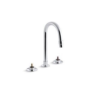 KOHLER Triton 8 in. Widespread 2 Handle Low arc Spout Bathroom Faucet in Polished Chrome Less Handles K 7303 K CP