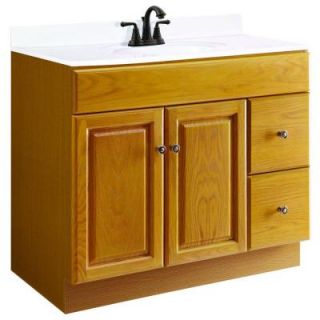 Design House Claremont 36 in. W x 18 in. D Vanity Cabinet Only Unassembled in Honey Oak 545178