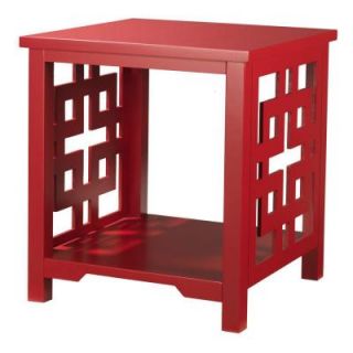 Home Decorators Collection Knot Red End Table DISCONTINUED 0820900110