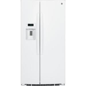 GE 25.9 cu. ft. Side by Side Refrigerator in White GSE26HGEWW
