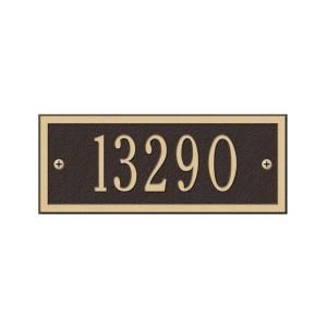 Whitehall Products Rectangular Bronze/Gold Hartford Petite Wall One Line Address Plaque 1329OG