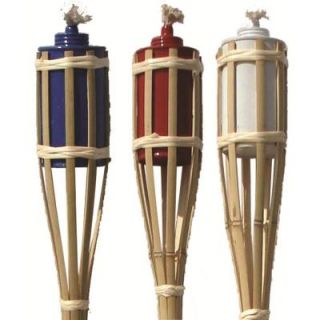 4 ft. Red/White/Blue Bamboo Torch (6 Pack) Y2507